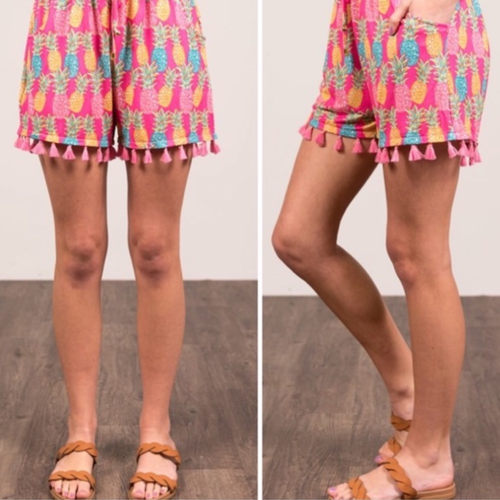 Simply Southern Preppy Collection tassel shorts 🍍
